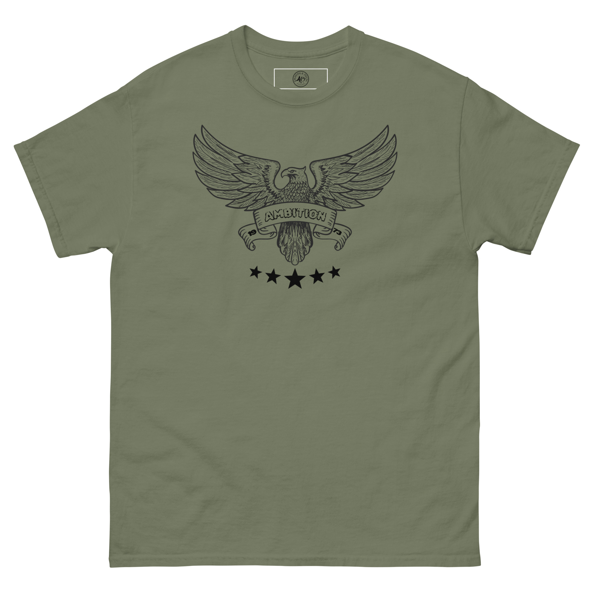 unisex-classic-tee-military-green-front-66d5dc0507ed3.jpg
